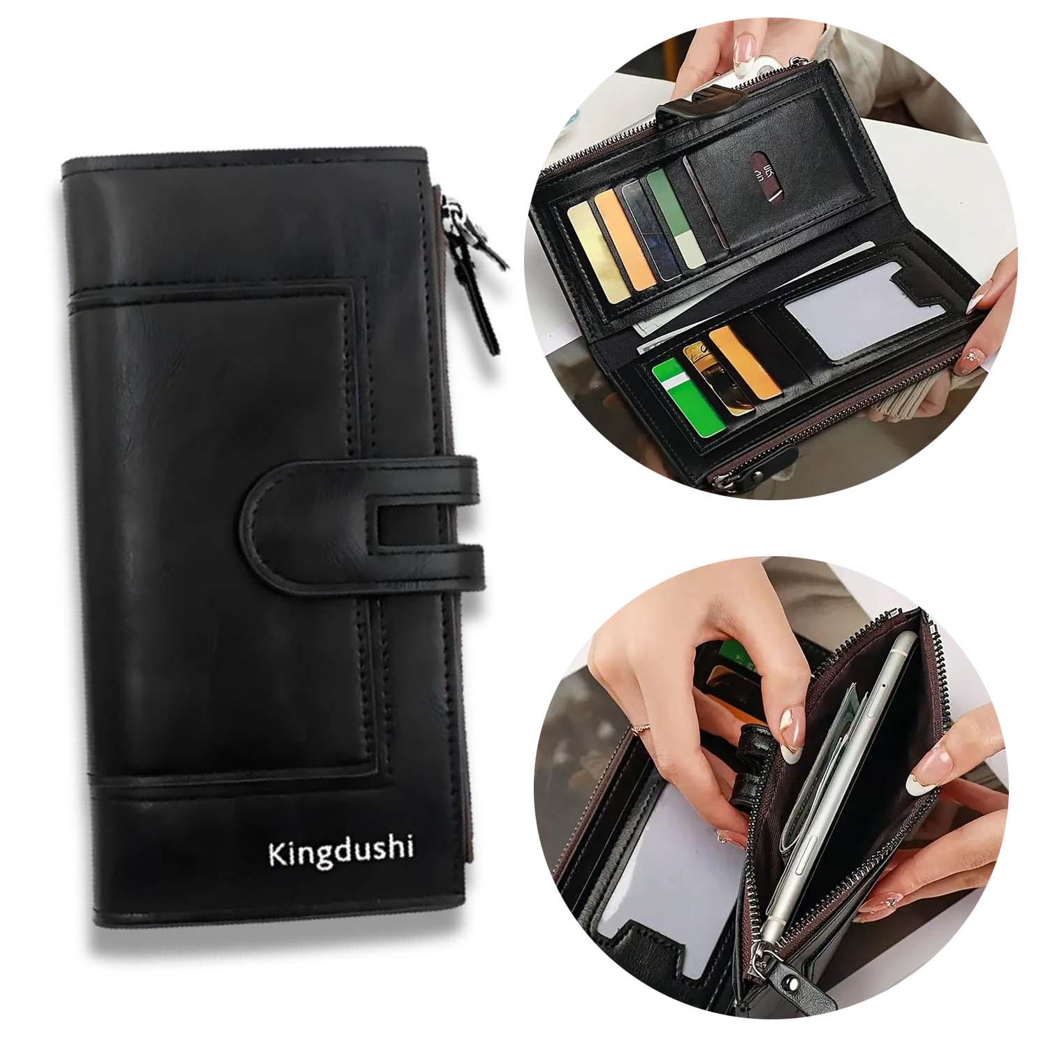 Комплект жіночий рюкзак-сумка 36х26х12 см і портмоне Kingdushi Чорний - фото 7