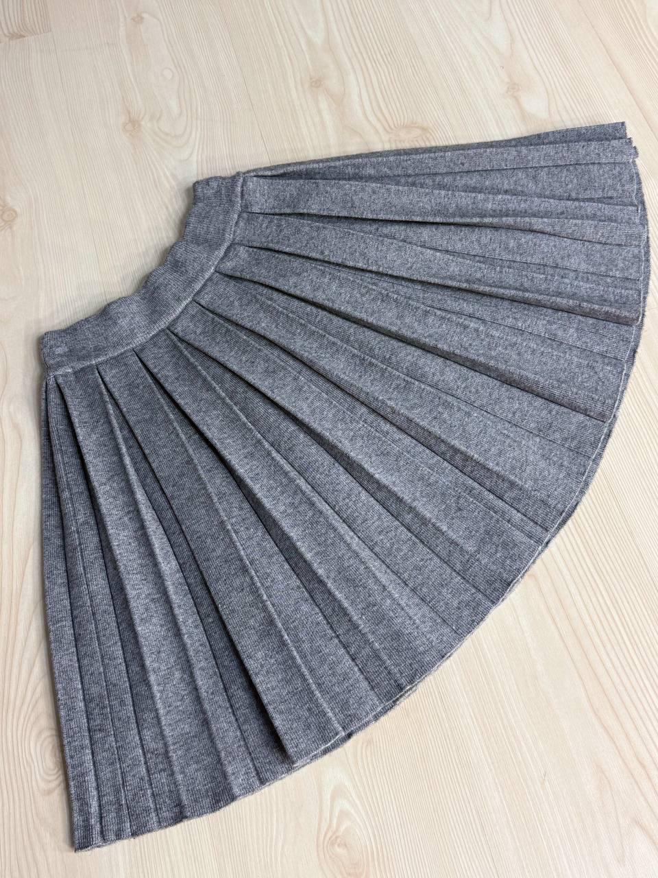 Юбка женская A-N 9956 вязаная теплая в складку на резинке OS Серый (4908) - фото 8 Юбка женская A-N 9956 вязаная теплая в складку на резинке OS Серый (4908) - фото 8