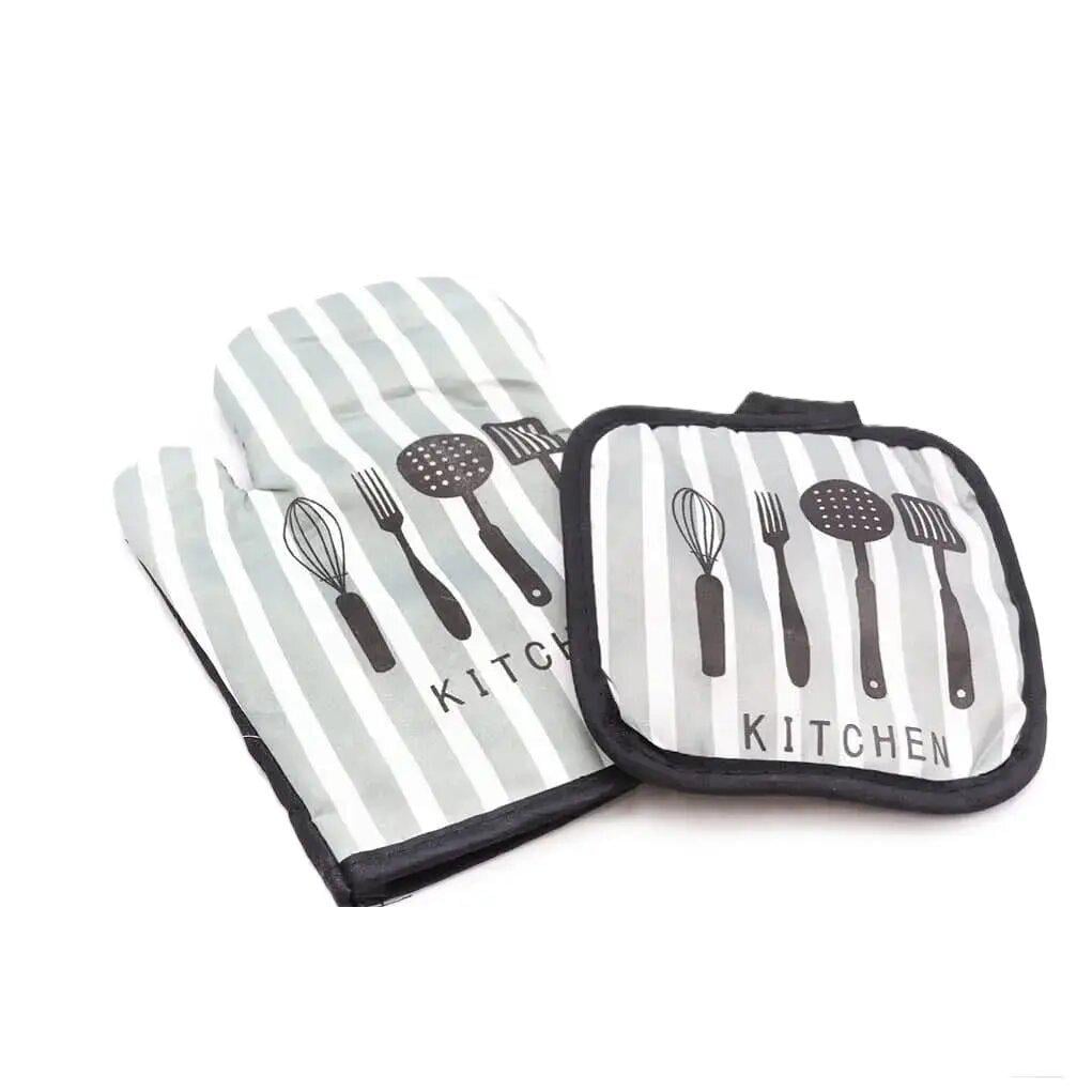 Термоперчатки Stenson R89141 кухонные с надписью Kitchen 2 шт. (26528674)