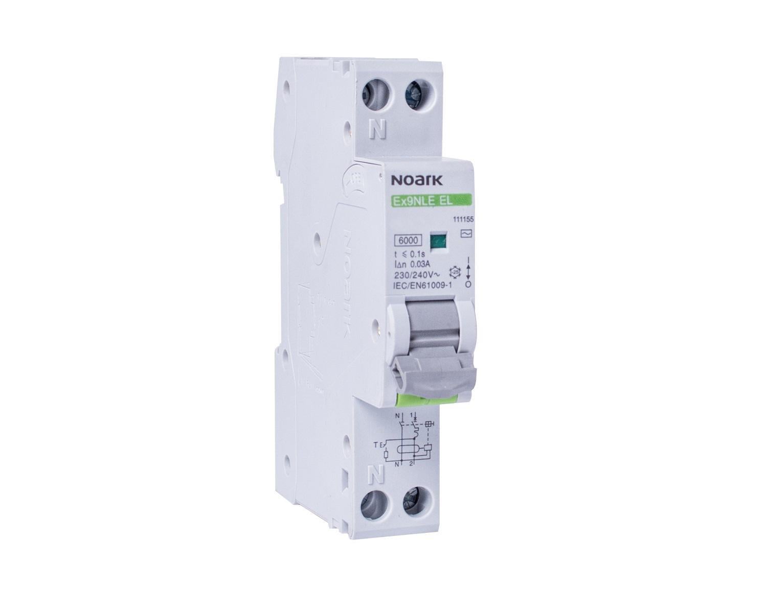 Дифференциальный автомат NOARK Ex9NLE EL 1P+N 16A 30mA 6kA C тип А (00000017192)