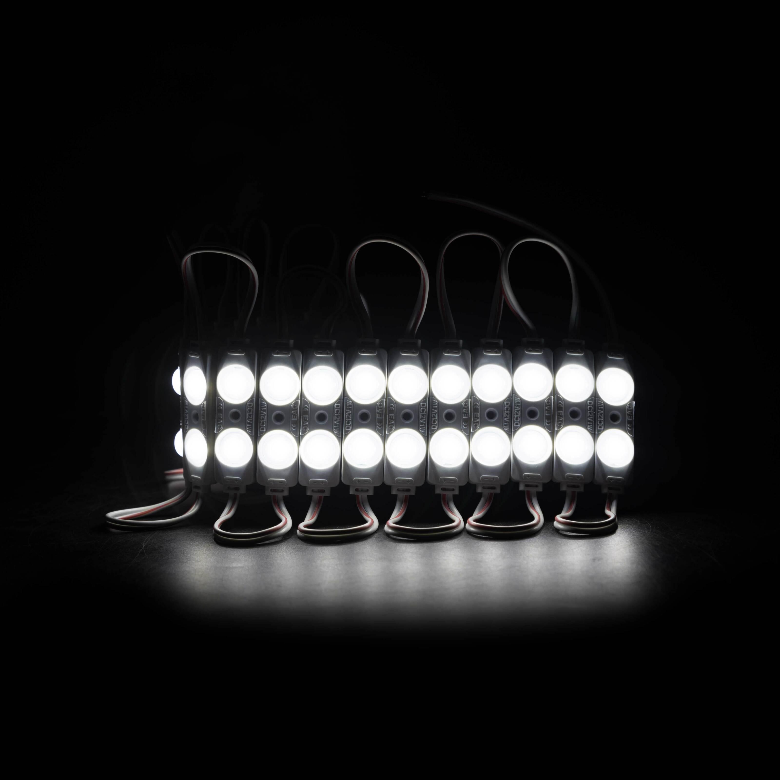 Светодиодный модуль Prolum V1 SMD2835 2 LED 12V 0,48W IP66 с линзой Белый (321001) - фото 2 Светодиодный модуль Prolum V1 SMD2835 2 LED 12V 0,48W IP66 с линзой Белый (321001) - фото 2