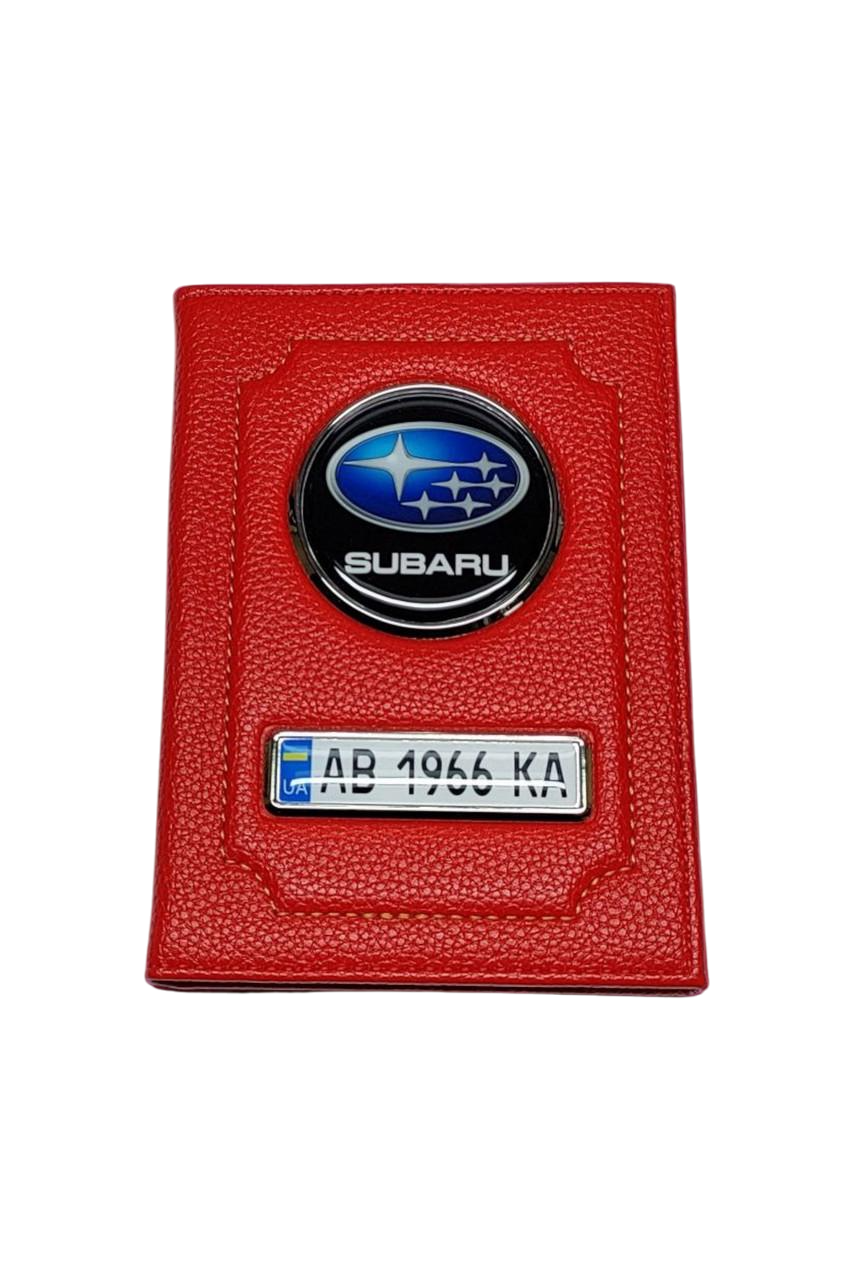 Обложка для водительских документов SUBARU Красный (1928068232) Обложка для водительских документов SUBARU Красный (1928068232)