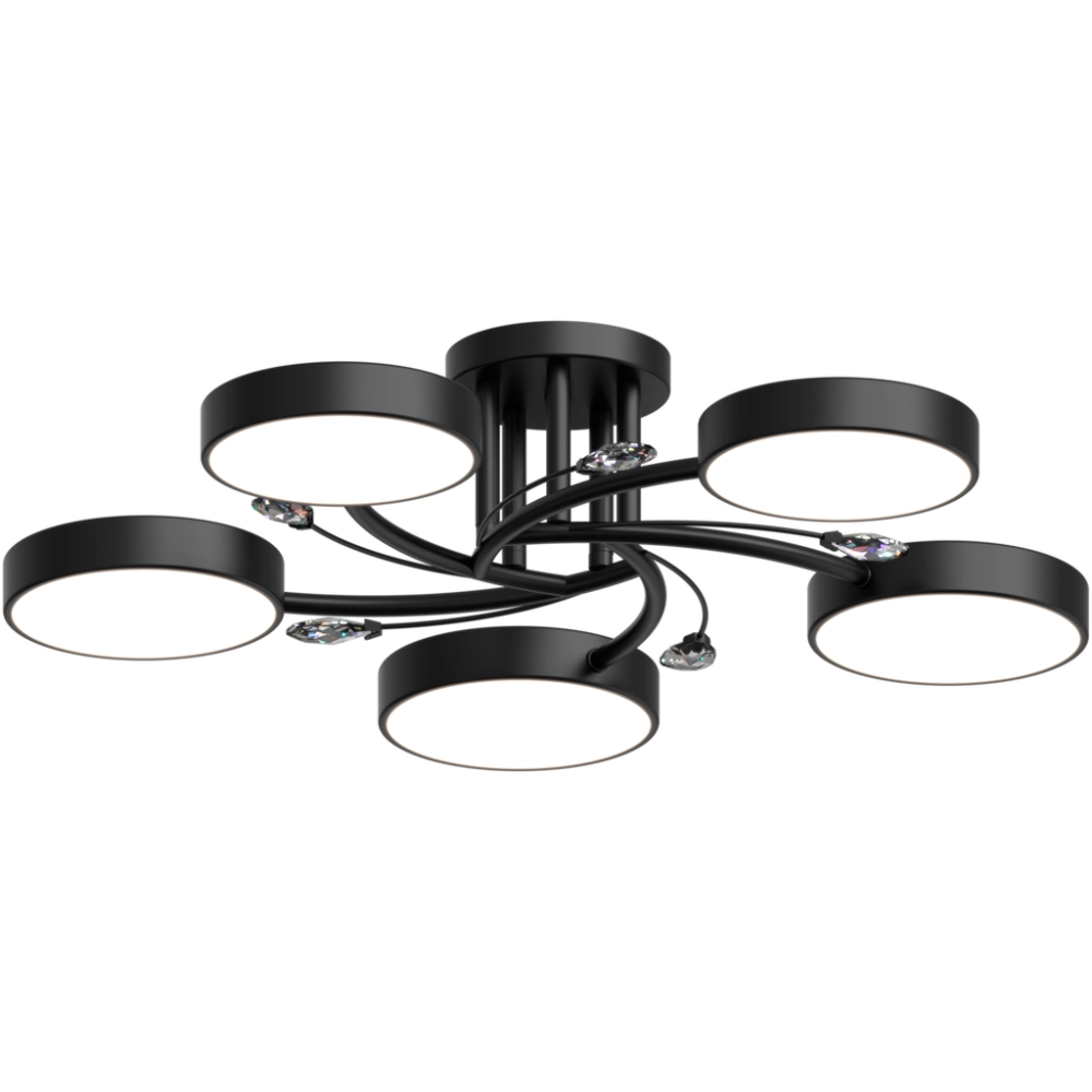 Люстра світлодіодна акрилова Sirius B X13255/5 BK Чорний (27453176)