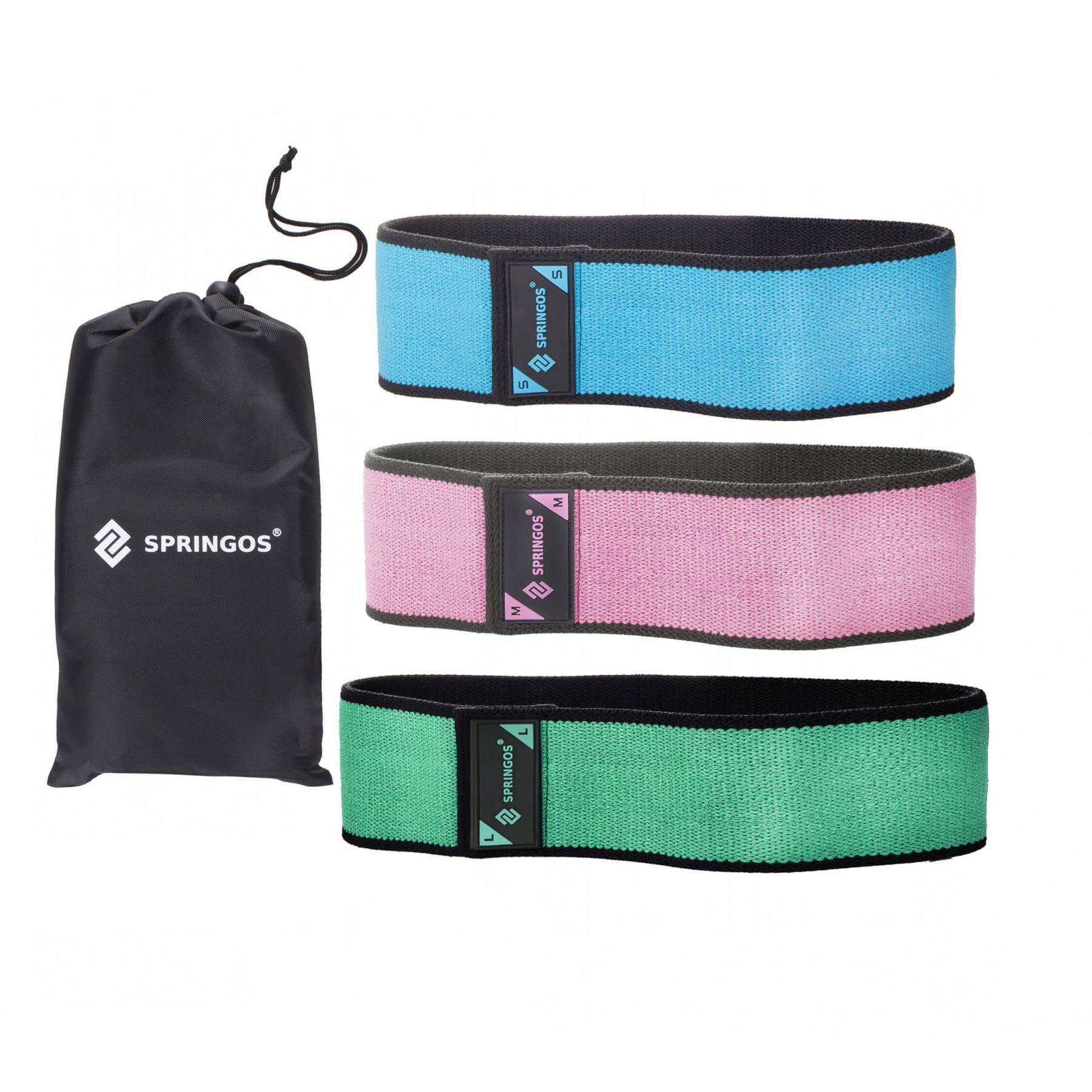 Резинка для спорта Springos Hip Band 3 шт. из ткани (21592) Резинка для спорта Springos Hip Band 3 шт. из ткани (21592)