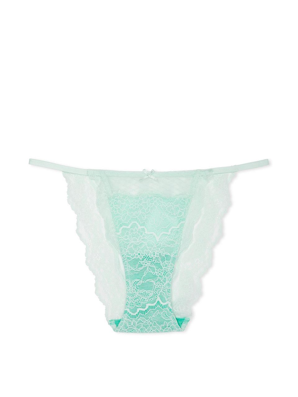 Трусики женские Victoria's Secret DREAM ANGELS Lace & Mesh String Bikini XS Салатовый (2217907536) - фото 4 Трусики женские Victoria's Secret DREAM ANGELS Lace & Mesh String Bikini XS Салатовый (2217907536) - фото 4