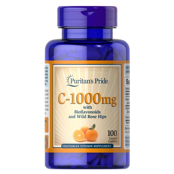 Витамин C Puritan's Pride Vitamin C-1000 mg with Bioflavonoids & Rose Hips 100 Caplets
