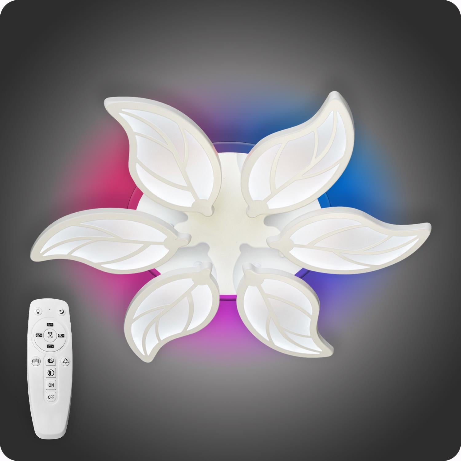 Люстра светодиодная 517 Dlight 3color с пультом 105 Вт Белый (01935)