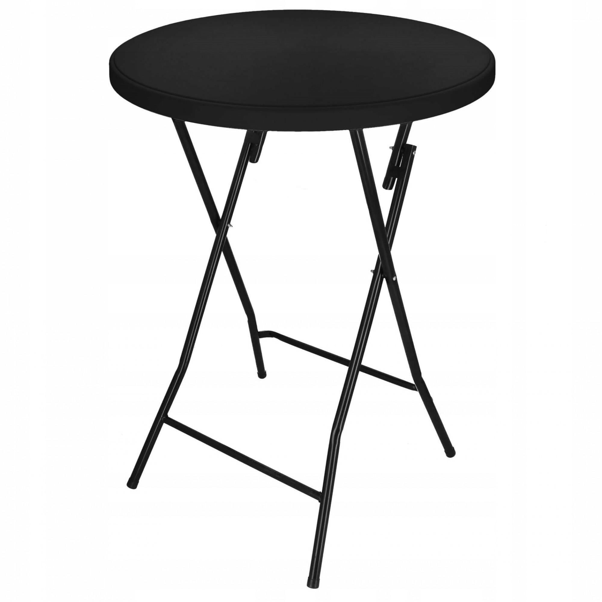 Стол садовый кейтеринговый Springos GF0110 80 см круглый складной Black (68918)
