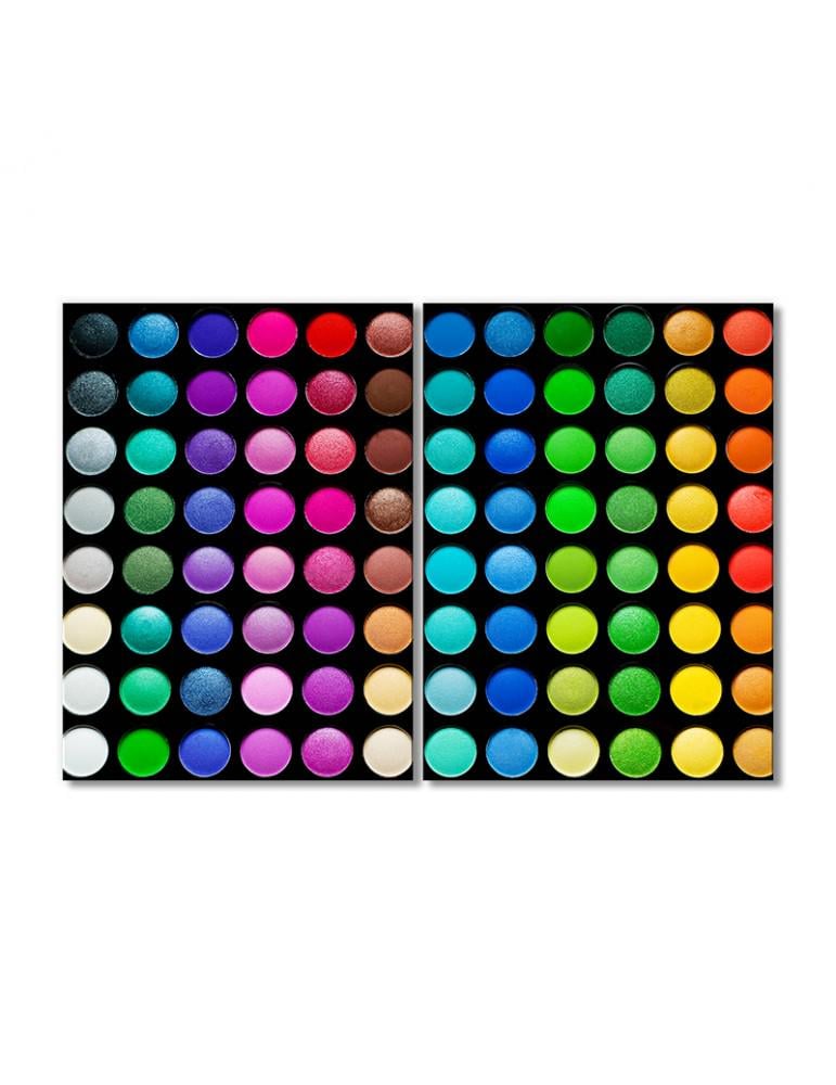 Картина модульная Палитра теней для век 2 модуля 40х60 см