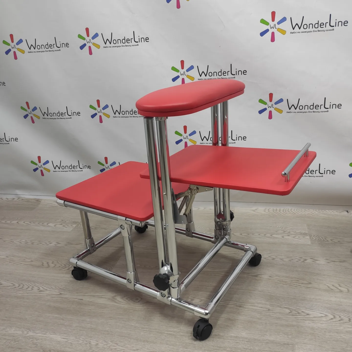 Подставка для педикюра TERTIO 2в1 с полкой Красный