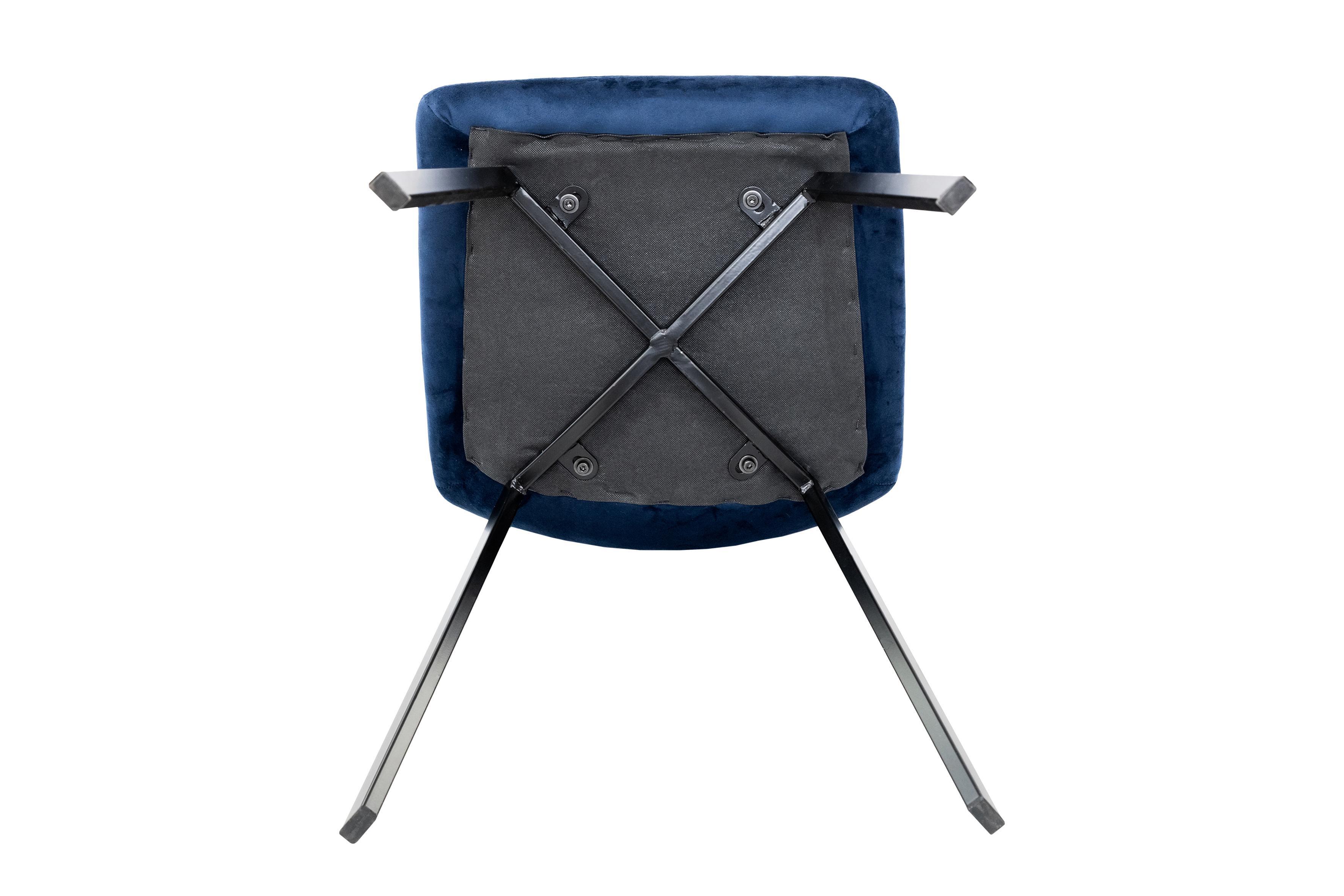 Стілець для кухні та вітальні ГРЕЙС Ментос 420х870х450 мм Чорний/Синій (GAА0057185) - фото 7 Стілець для кухні та вітальні ГРЕЙС Ментос 420х870х450 мм Чорний/Синій (GAА0057185) - фото 7