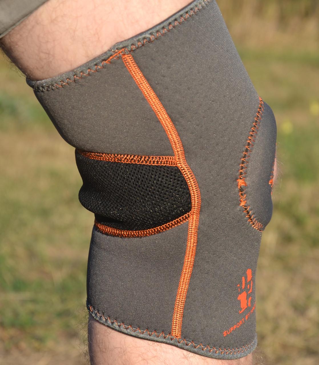 Наколенник MadMax MFA-297 Knee Support with Patella Stabilizer XL Dark Grey/Orange (27343099) - фото 4 Наколенник MadMax MFA-297 Knee Support with Patella Stabilizer XL Dark Grey/Orange (27343099) - фото 4