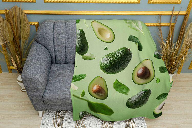 Плед 3D Avocado Green Delight плюш одношаровий 135х150 см (114347)