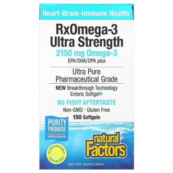 Омега 3 Natural Factors RxOmega-3 Ultra Strength 2150 мг 150 мяг. капс. (000022109)