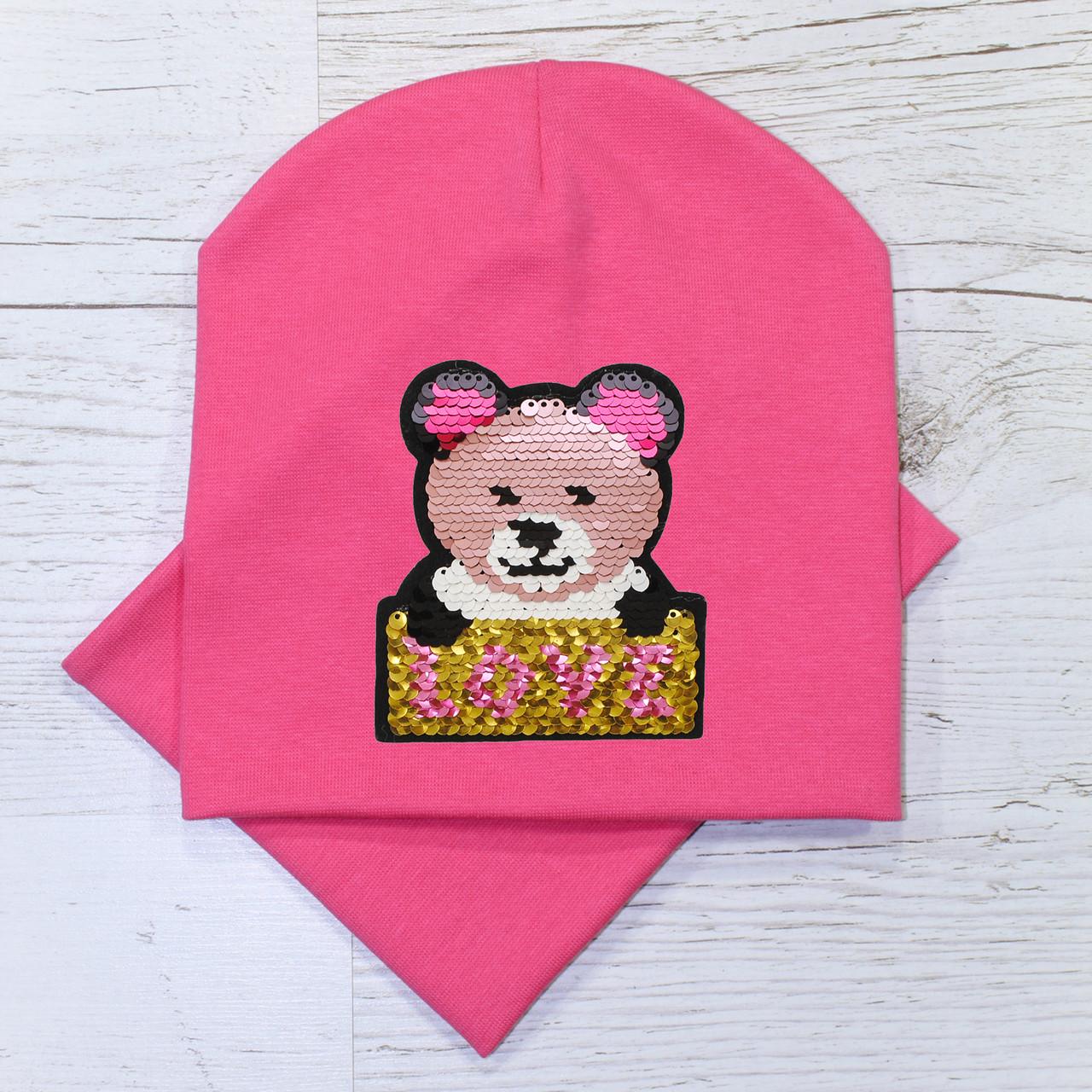 Детская шапка Kahta Kids Hat для девочки с хомутом 52-56 Розовый (OC-331)