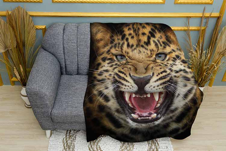 Плед The leopard roars плюш двухслойный 135х150 см (113476-2)