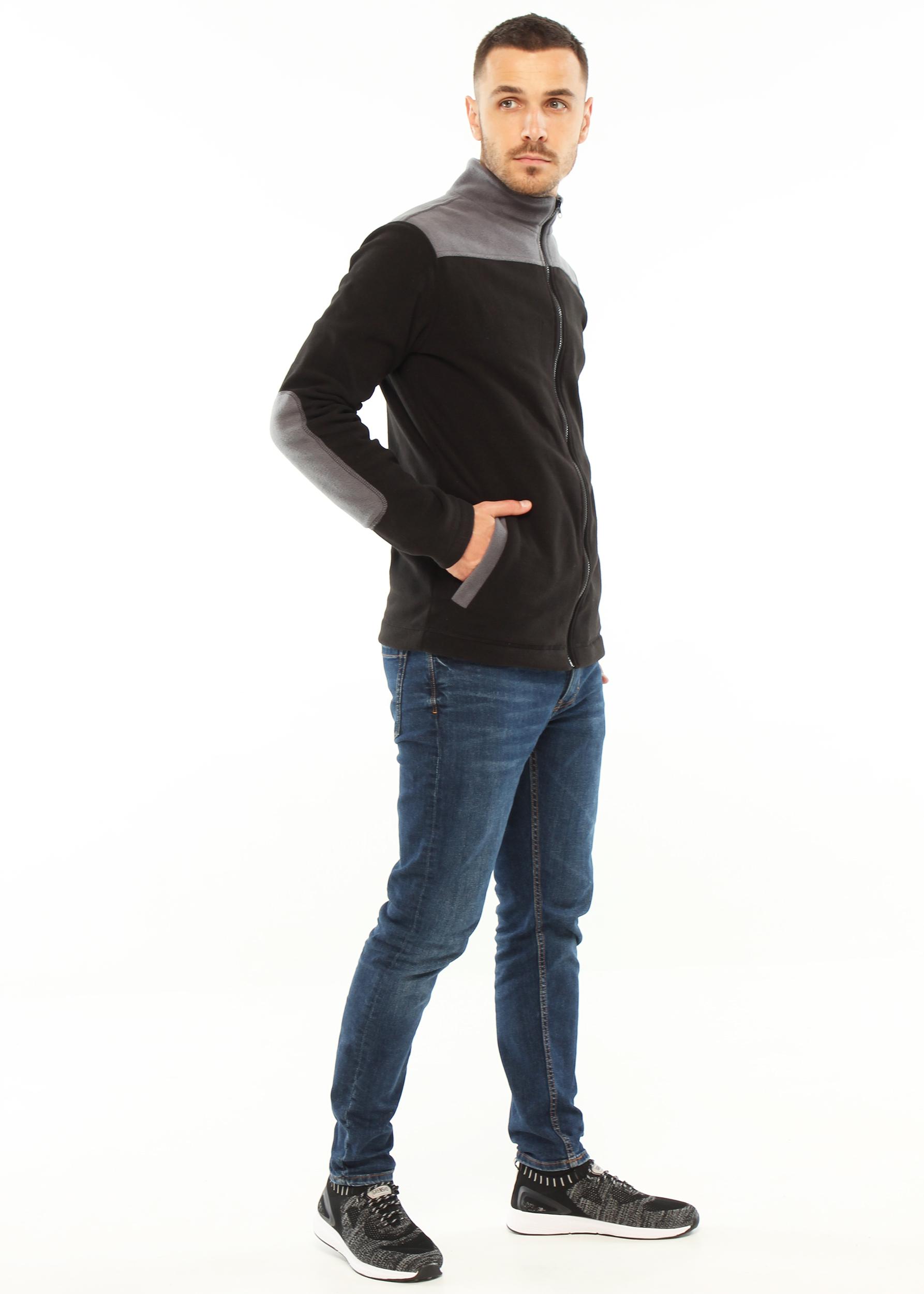 Кофта флісова 180018 р. 52-54 180-191 см Чорний (18001808) - фото 2