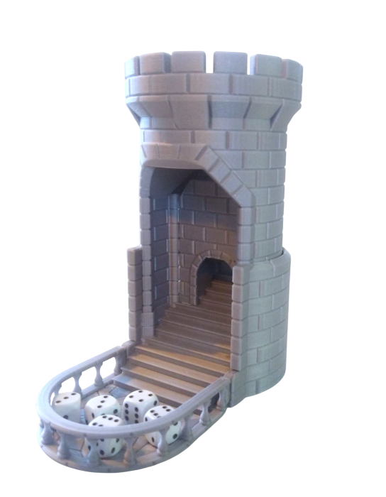 Башня для бросания кубиков Smash the Auto-Reload 3D-печатная Dice Tower с авто-перезагрузкой Серый (2742241173)