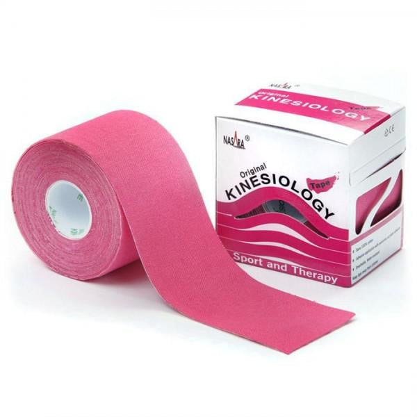 Кинезио тейп Nasara 5 см х 5 м Розовый (NK-96)