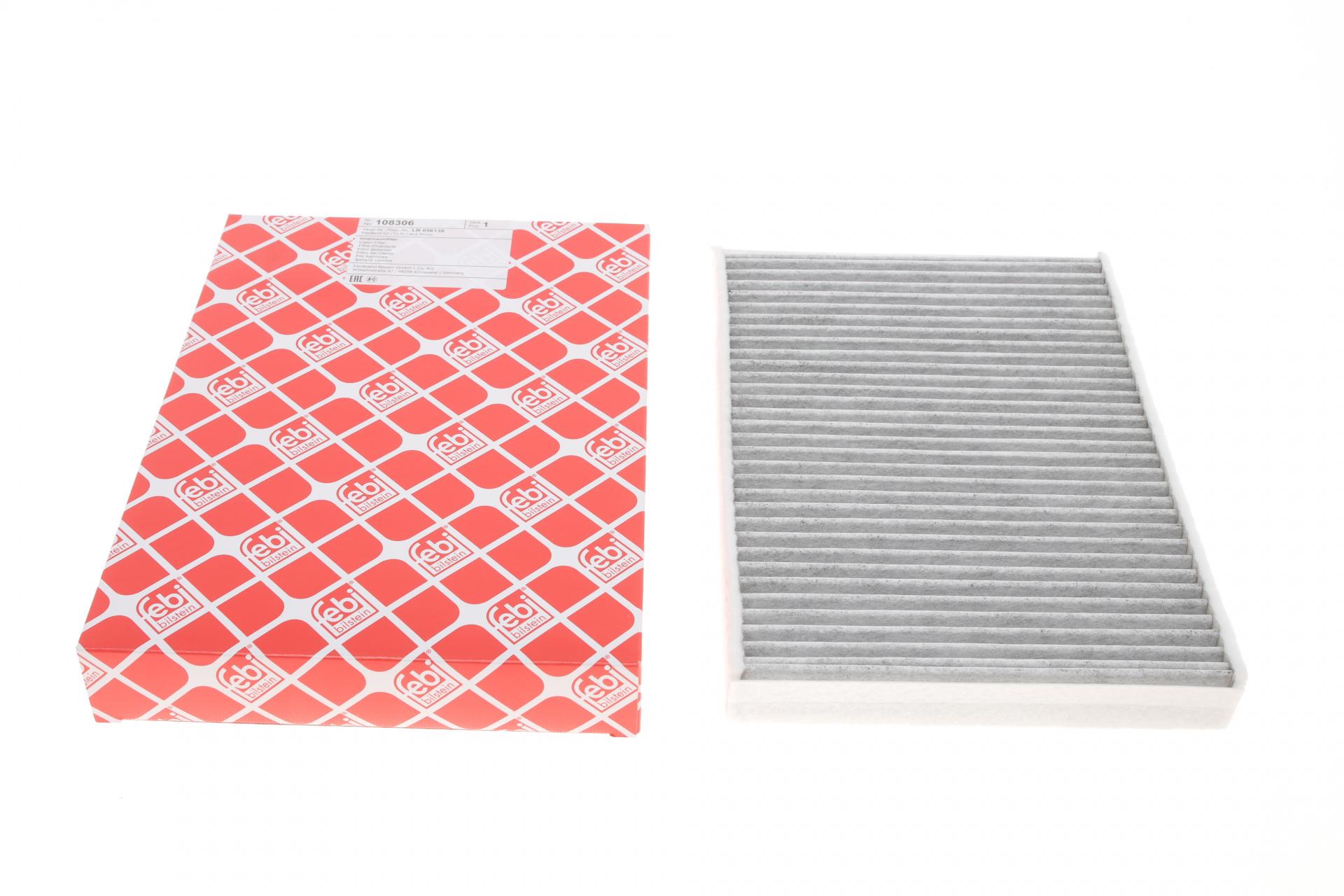 Фильтр салона FEBI BILSTEIN для (LAnd Rover Discovery Sport/Evoque 14-/Freelander 2 /Volvo S60 II/S80 II 06- угольный (108306)