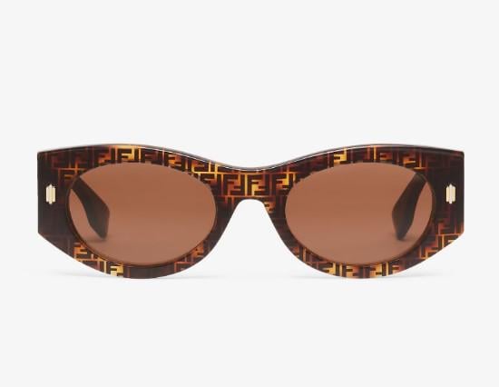 Солнцезащитные очки Fendi Roma Havana acetate sunglasses (sgl10)