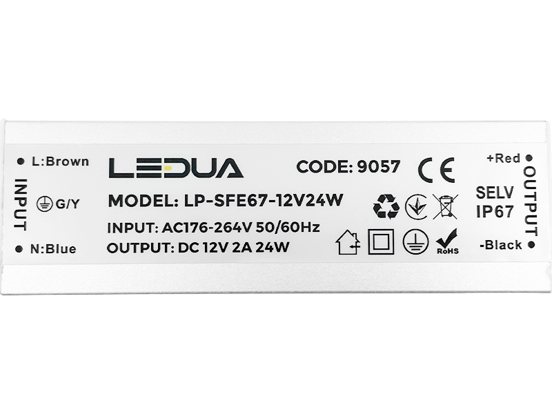Блок питания LEDUA 24W IP67 12V (LP-SFE67-12V24W) - фото 5 Блок питания LEDUA 24W IP67 12V (LP-SFE67-12V24W) - фото 5