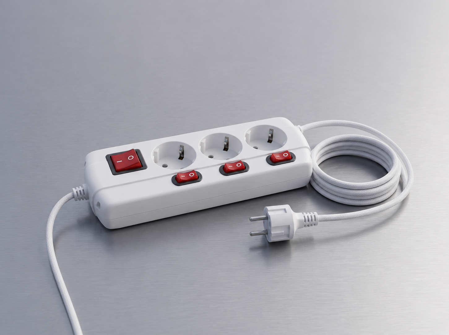 Подовжувач-фільтр мережевий Electraline електричний із захистом побутової з заземленням на 3 розетки 4 кнопки 3х1 мм 1,5 м (62500) Подовжувач-фільтр мережевий Electraline електричний із захистом побутової з заземленням на 3 розетки 4 кнопки 3х1 мм 1,5 м (62500)