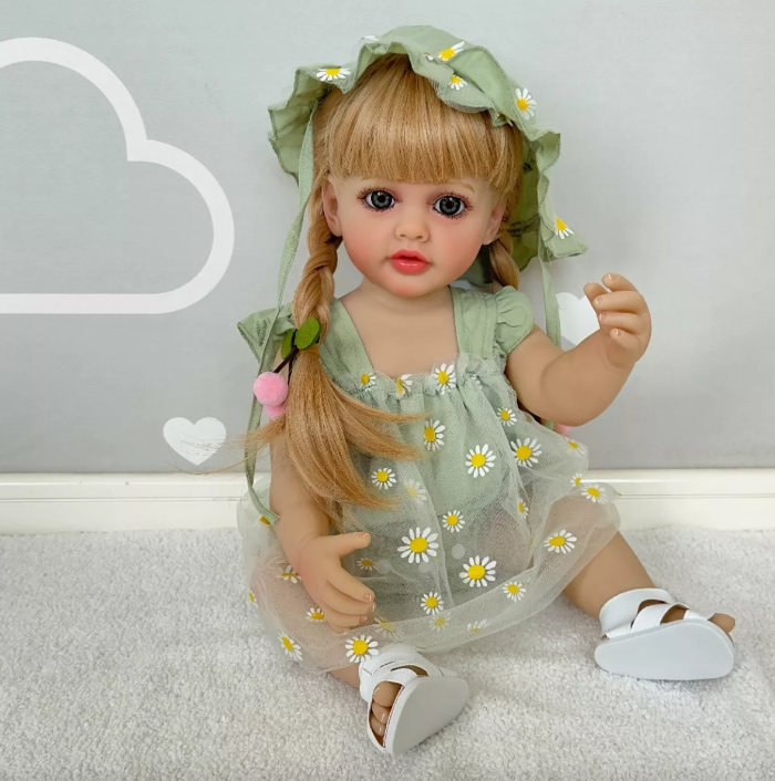 Кукла Reborn Полина винил-силиконовая с соской/бутылочкой 55 см (1761694808)