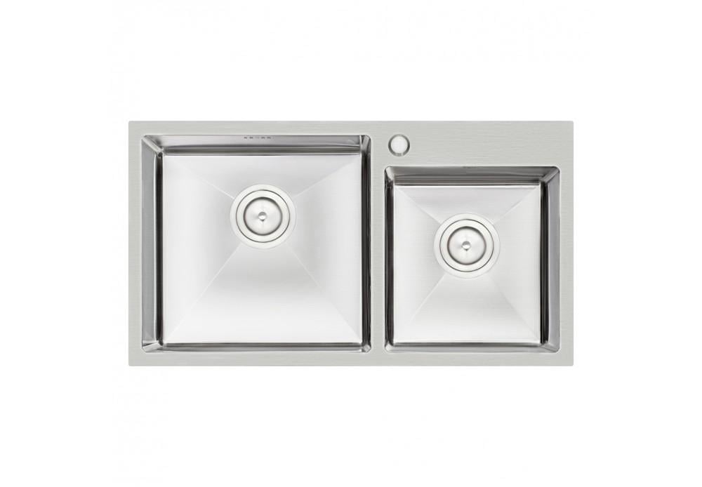 Кухонна мийка Q-tap S7843 2,7/1 мм Satin (QTS784310)