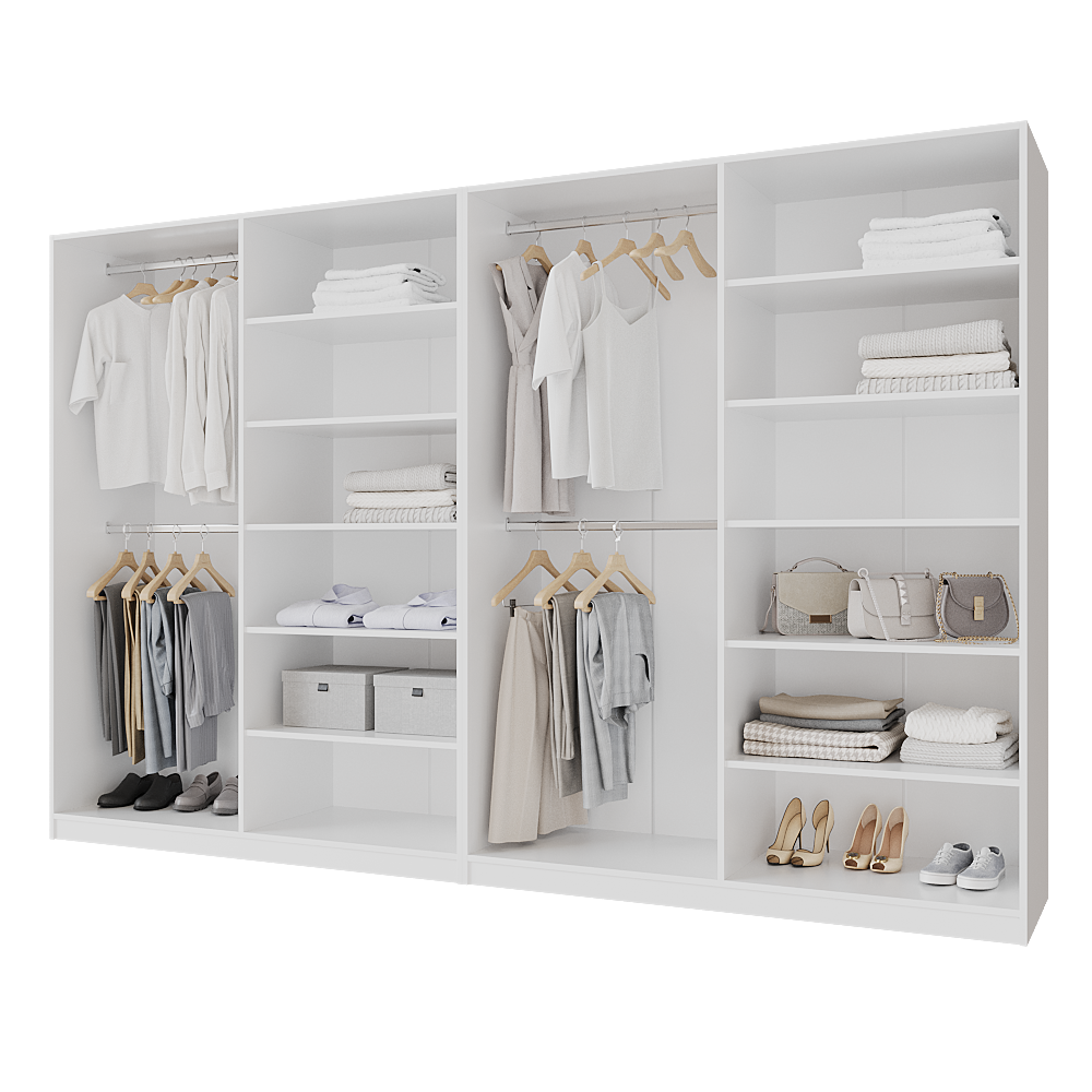 Шкаф распашной Меблітренд Чиназес Чи-3200 3200х500х2050 мм Белый (26890754) - фото 3 Шкаф распашной Меблітренд Чиназес Чи-3200 3200х500х2050 мм Белый (26890754) - фото 3