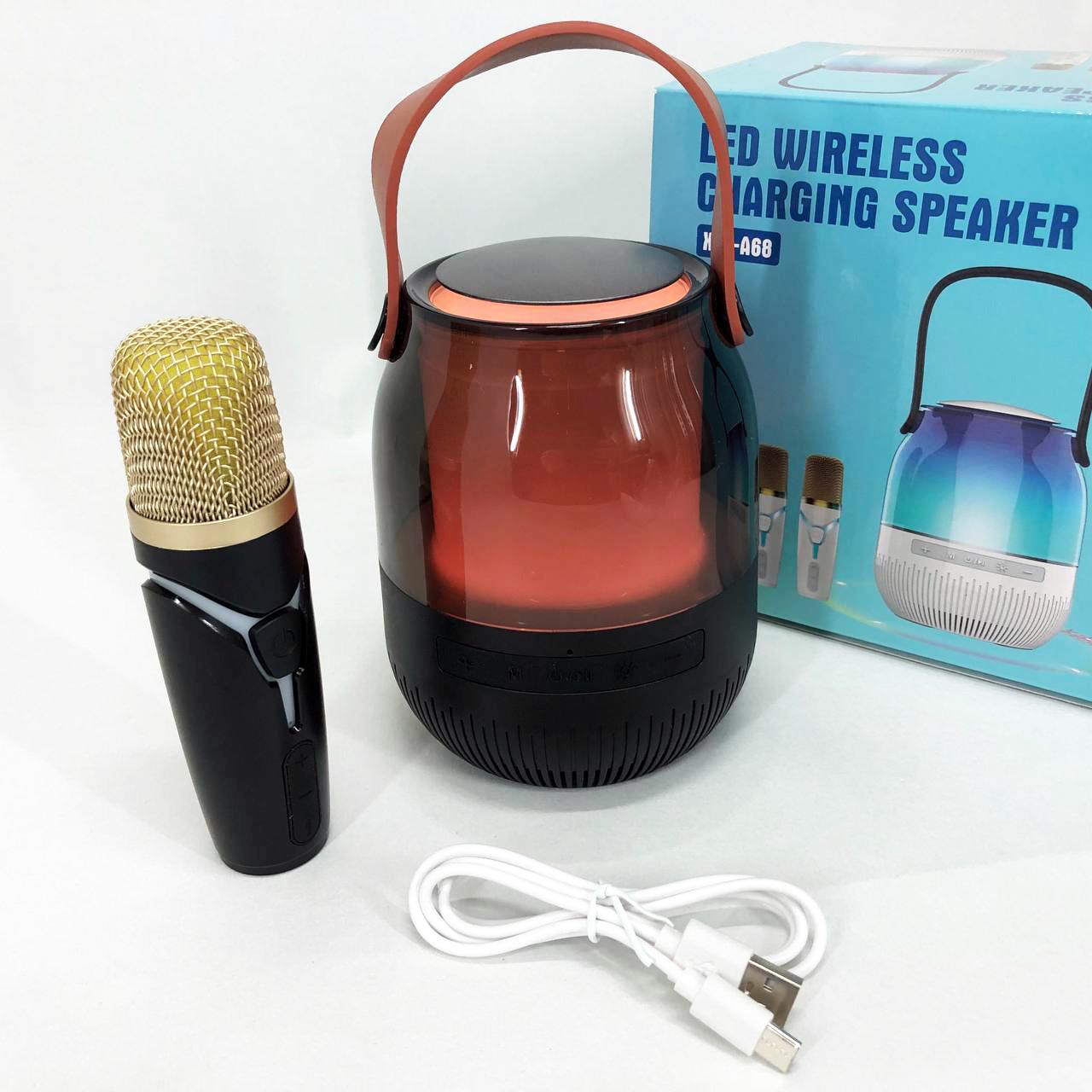 Портативна колонка XM-A68 з RGB підсвічуванням та мікрофоном - фото 16