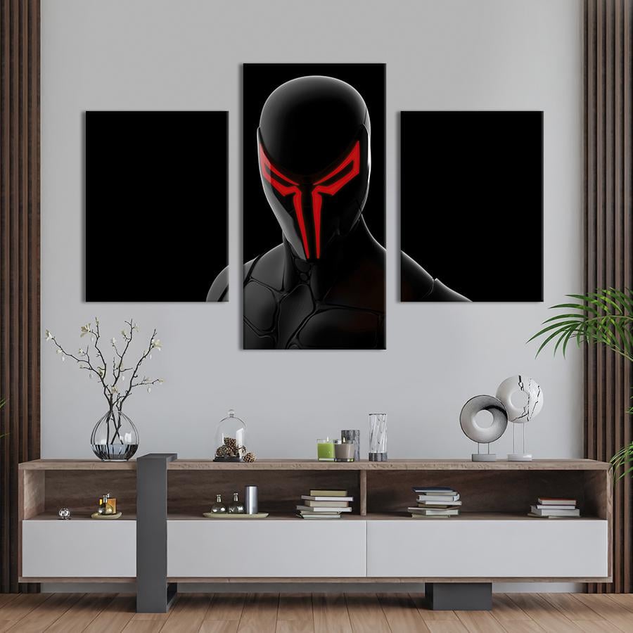 Картина на холсте триптих Человек-паук 2099 - супергерой Марвел 66x40 см (1509-32)