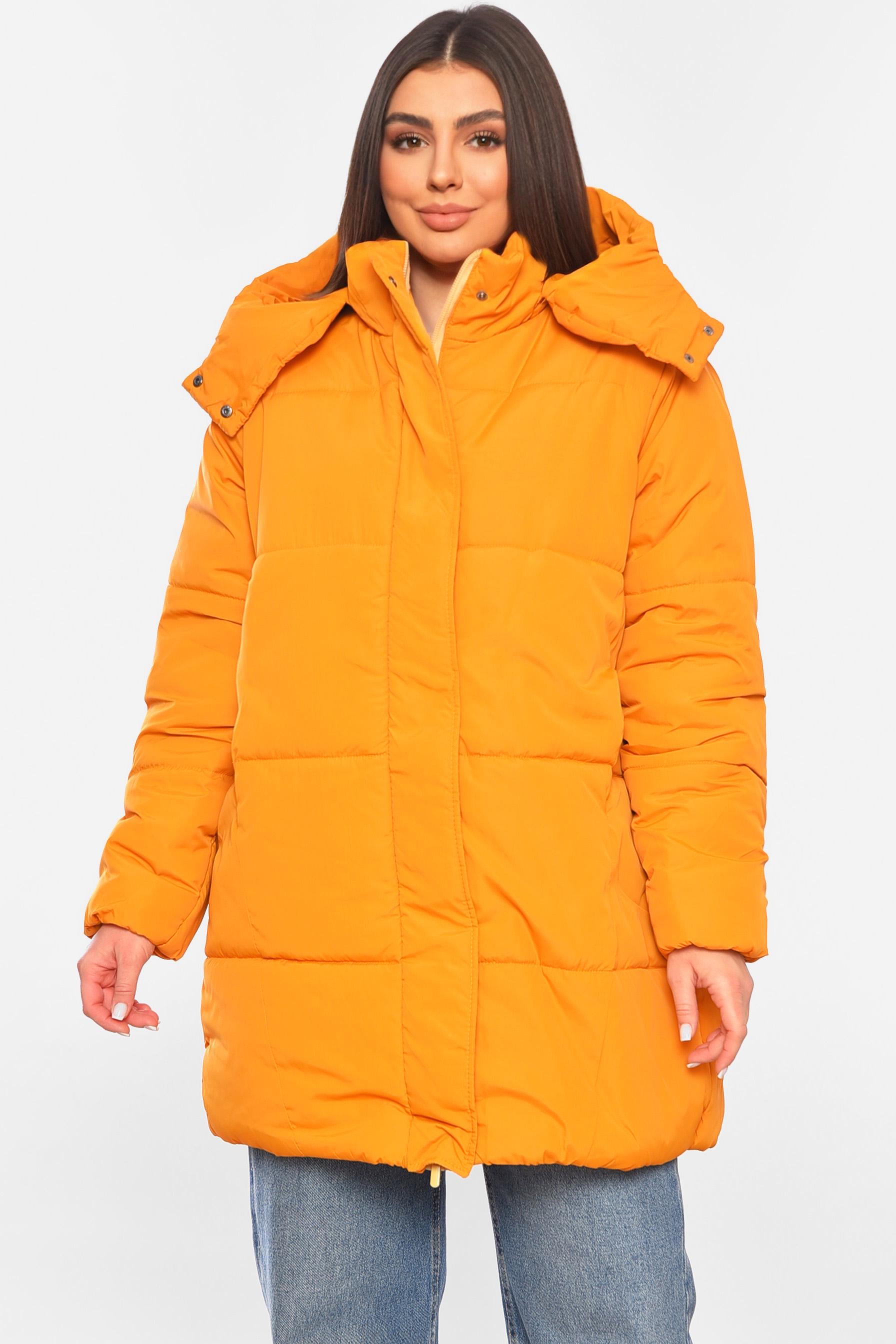 Куртка женская демисезонная р. 42 Горчичный (197785)