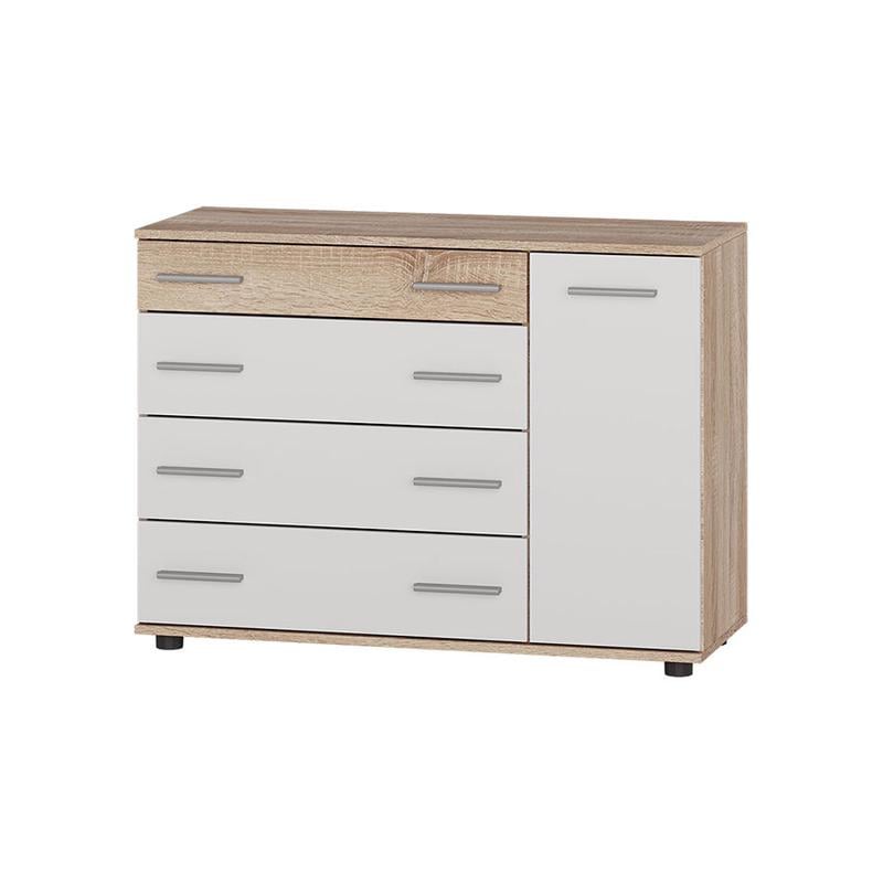 Комод Эверест К 3 телескопические направляющие 100х38х73 см Дуб сонома/Белый (33089768) Комод Эверест К 3 телескопические направляющие 100х38х73 см Дуб сонома/Белый (33089768)
