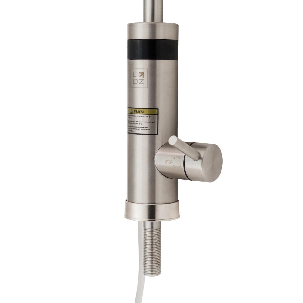 Кран-водонагрівач проточний кухонний Warm 060 Nickel Lidz/гнучка підводка 1/2" ВВ 60 см - фото 5 Кран-водонагрівач проточний кухонний Warm 060 Nickel Lidz/гнучка підводка 1/2" ВВ 60 см - фото 5