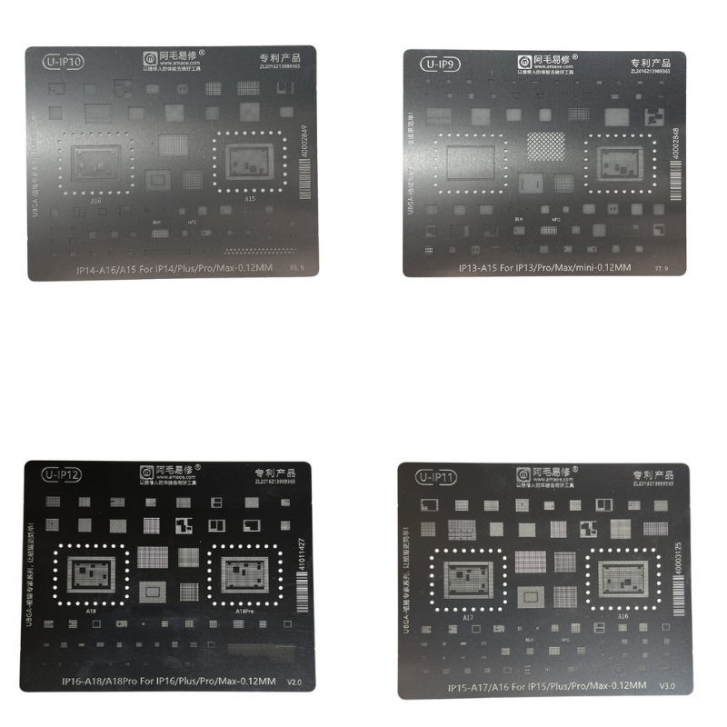 Трафарет BGA Amaoe 0.12mm iPhone 13-16 4 шт. (Dp296)