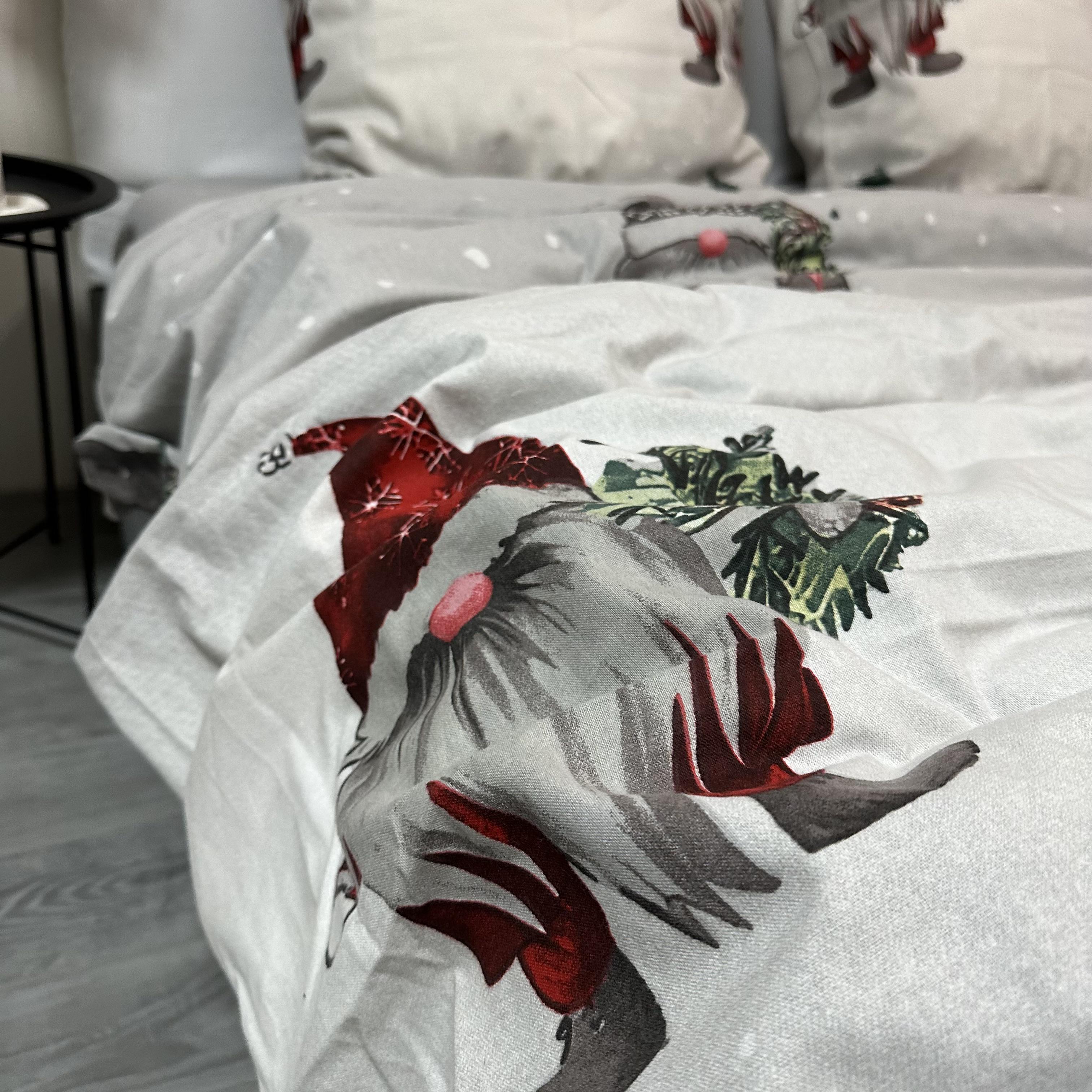 Комплект постільної білизни байкова Зимовий євро Сірий (байка 2-3) - фото 4 Комплект постільної білизни байкова Зимовий євро Сірий (байка 2-3) - фото 4