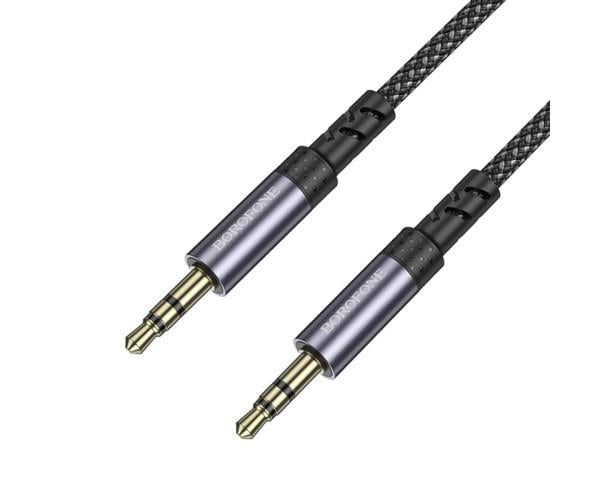 Аудіокабель Borofone BL24 Graceful audio cable AUX 1 м Metal Grey