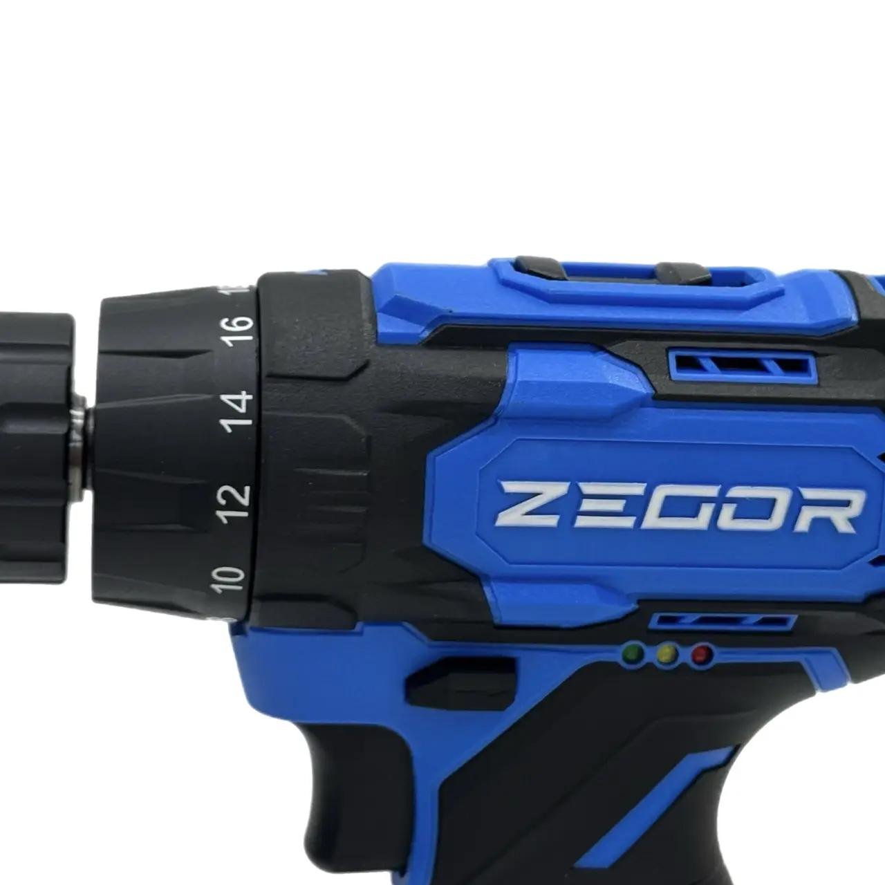 Шуруповерт аккумуляторный универсальный Zegor CDA-18/18В/35 Нм/две скорости/2 батареи 18 В 2 Ач/Реверс/Подсветка - фото 5 Шуруповерт аккумуляторный универсальный Zegor CDA-18/18В/35 Нм/две скорости/2 батареи 18 В 2 Ач/Реверс/Подсветка - фото 5