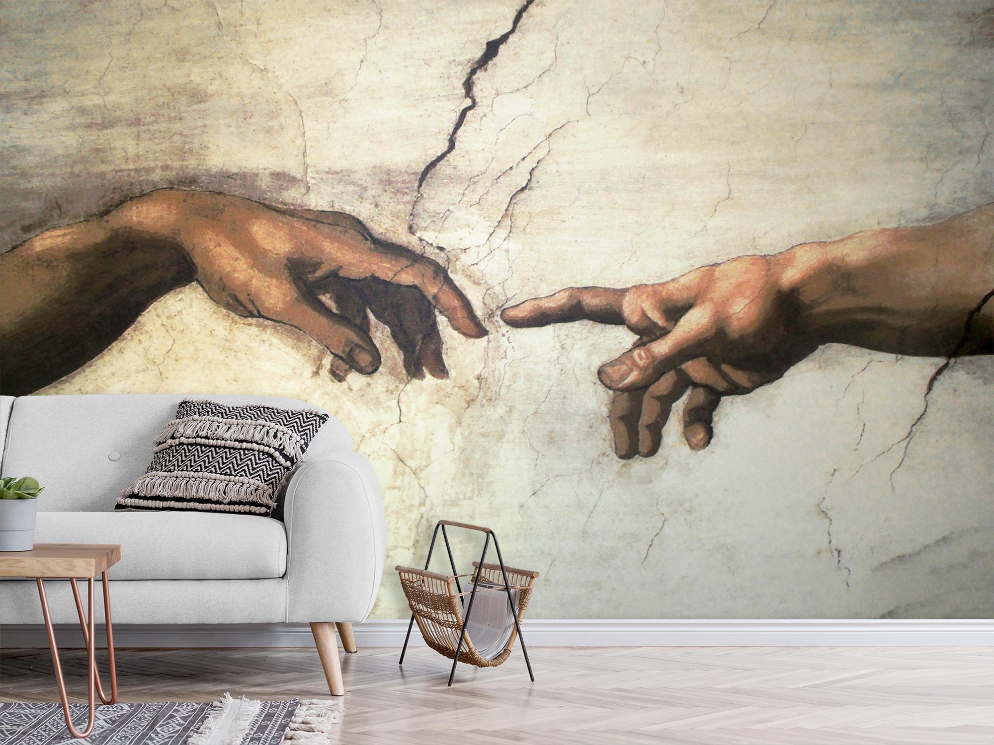 Фотошпалери флізелінові Upstream Мікеланджело жест створення 285х190 см (VINT-010/4) - фото 3