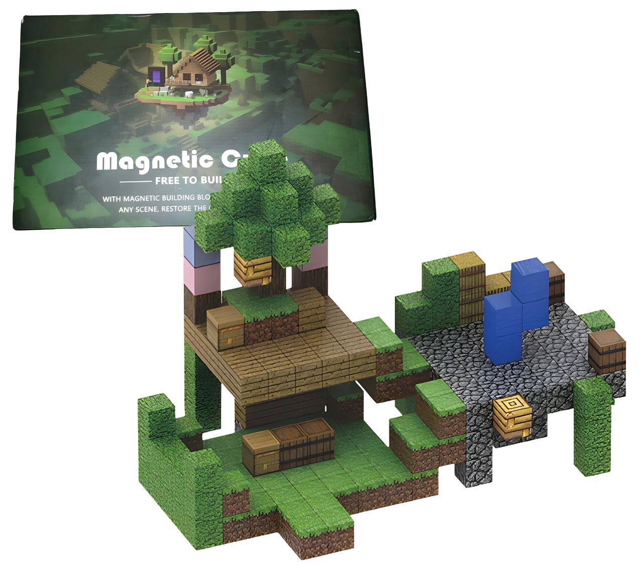 Конструктор магнітний Minecraft Ліс 216 дет. (MRA-H064)