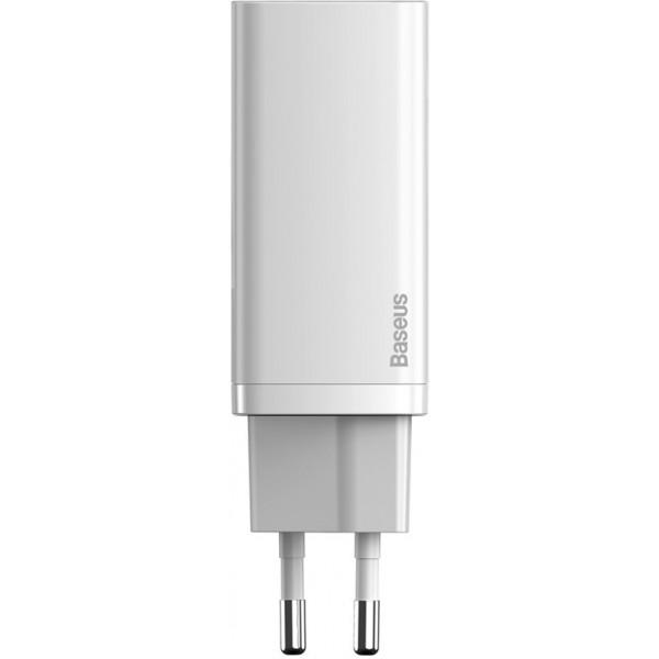 Зарядний пристрій Baseus GaN2 Lite 2 порту, USB + Type-C 65W Білий (CCGAN2L-B02) - фото 2