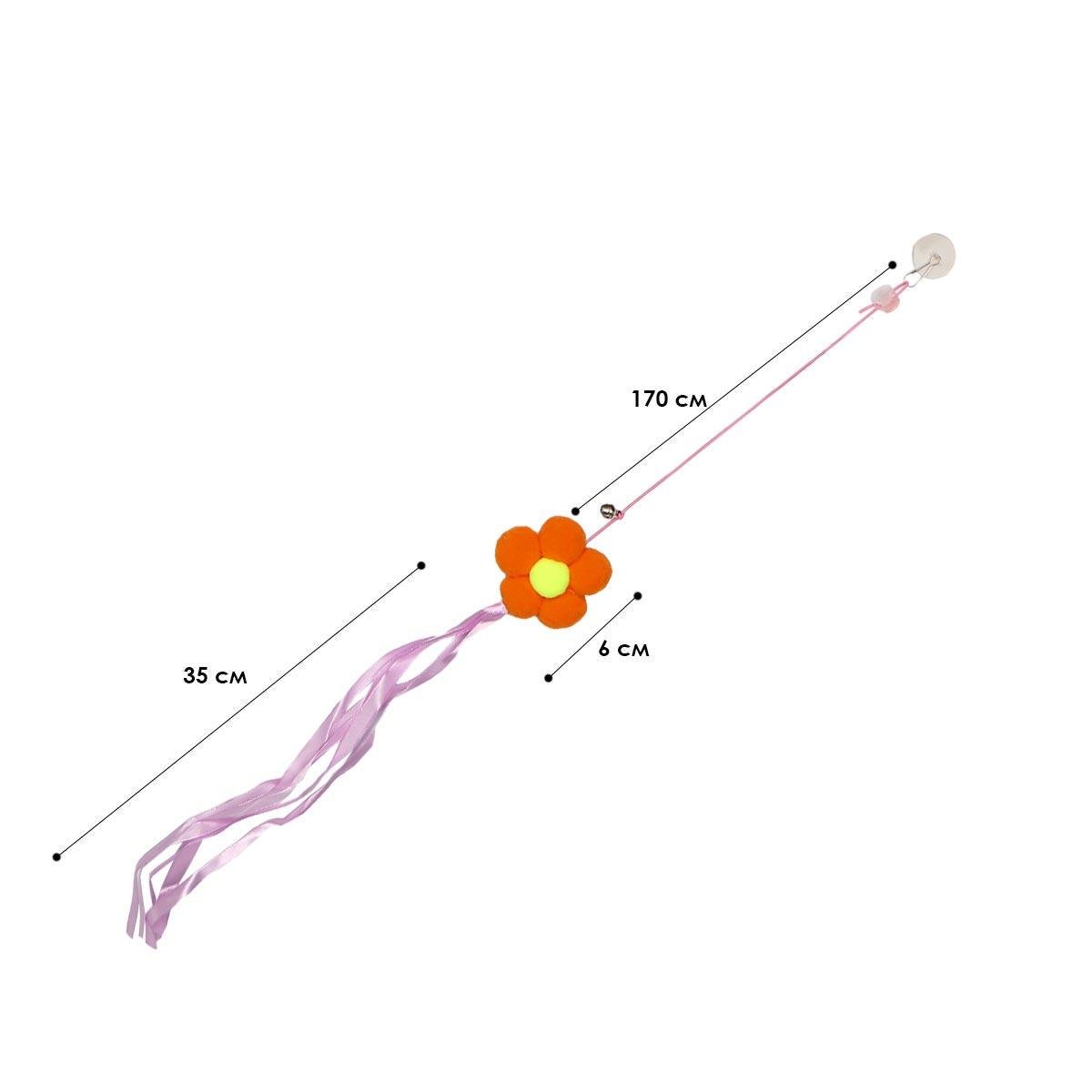 Іграшка для кішок Taotaopets 011122 на присоску Квіти з китицями (1927476159) - фото 2