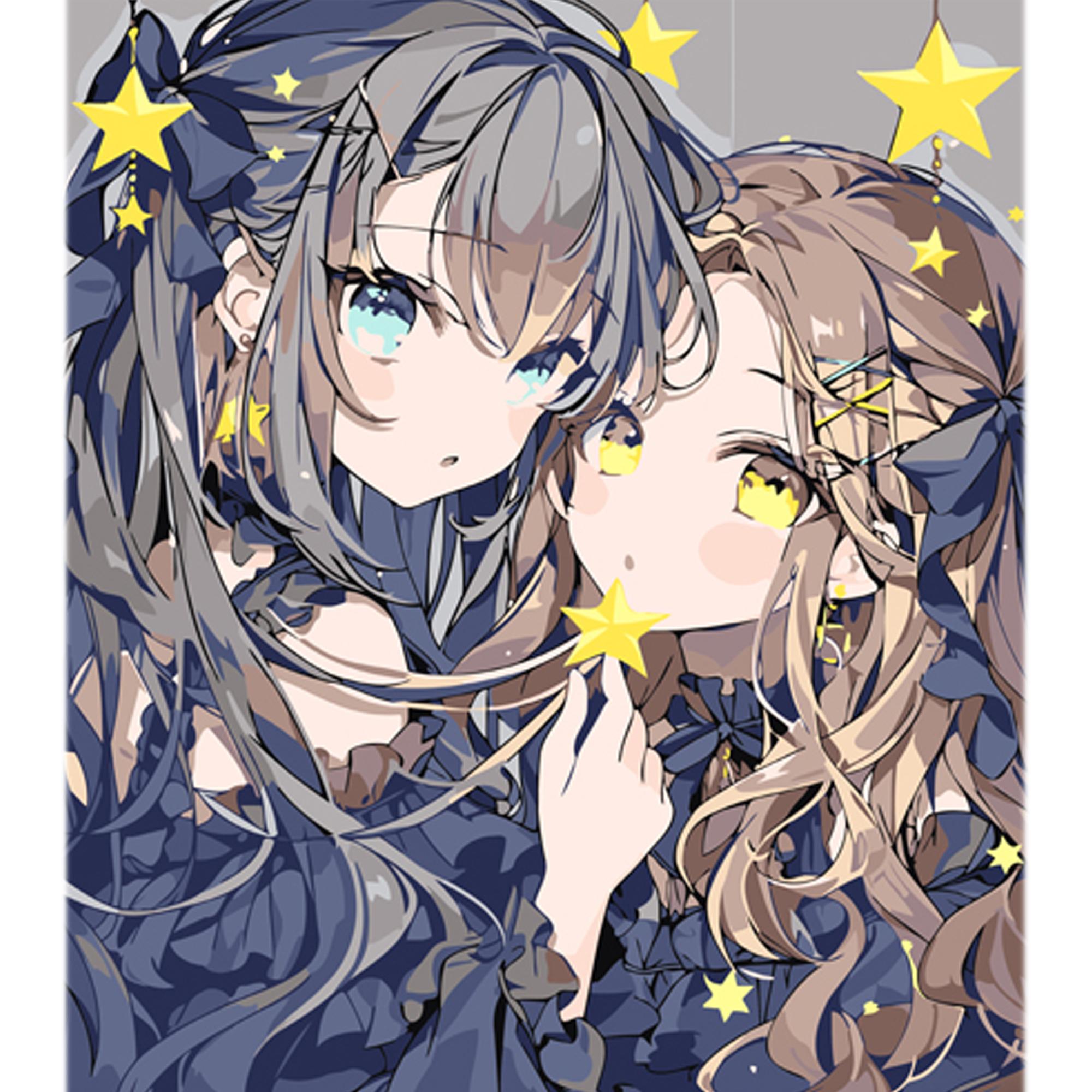 Картина по номерам Strateg Премиум Итого в мире грез аниме с лаком и с уровнем 30x40 см (Str-LY58)