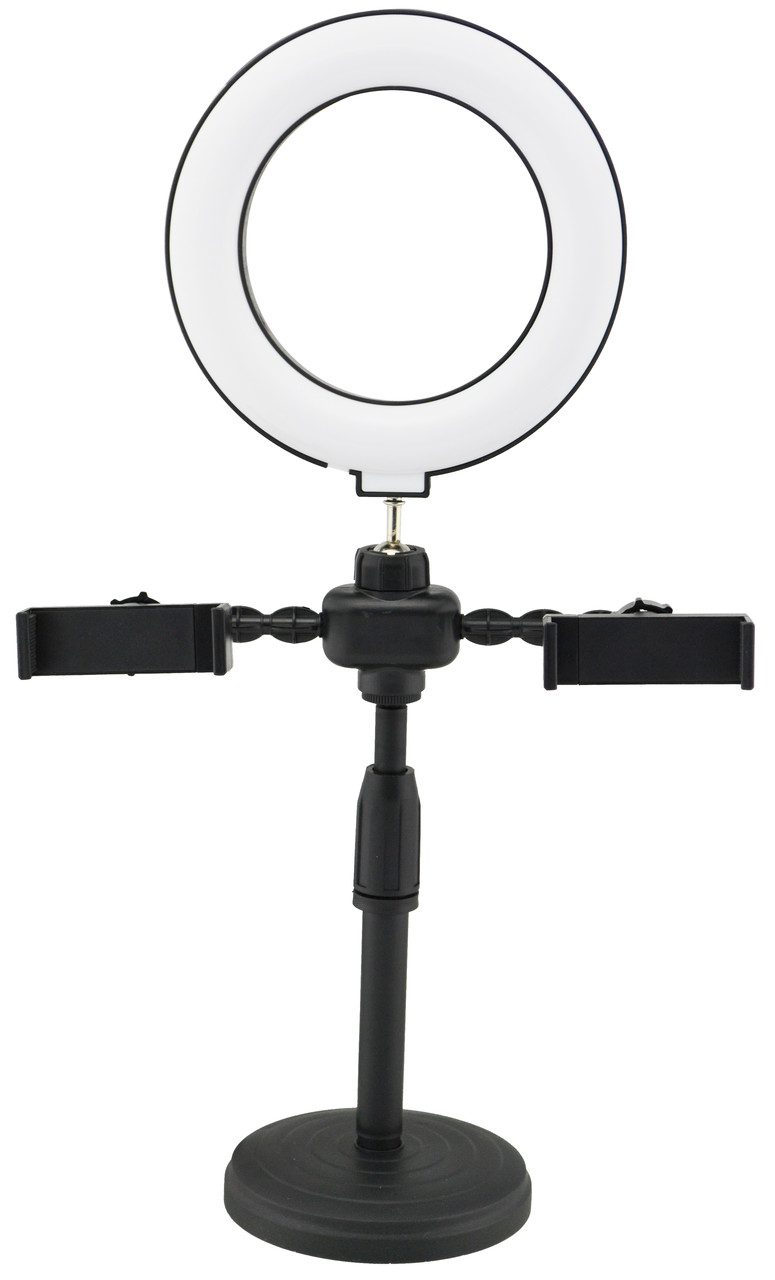 LED лампа кольцевая UKC 14676 Phone Live Fill Light со стойкой и с пультом 16 см (1329336064)
