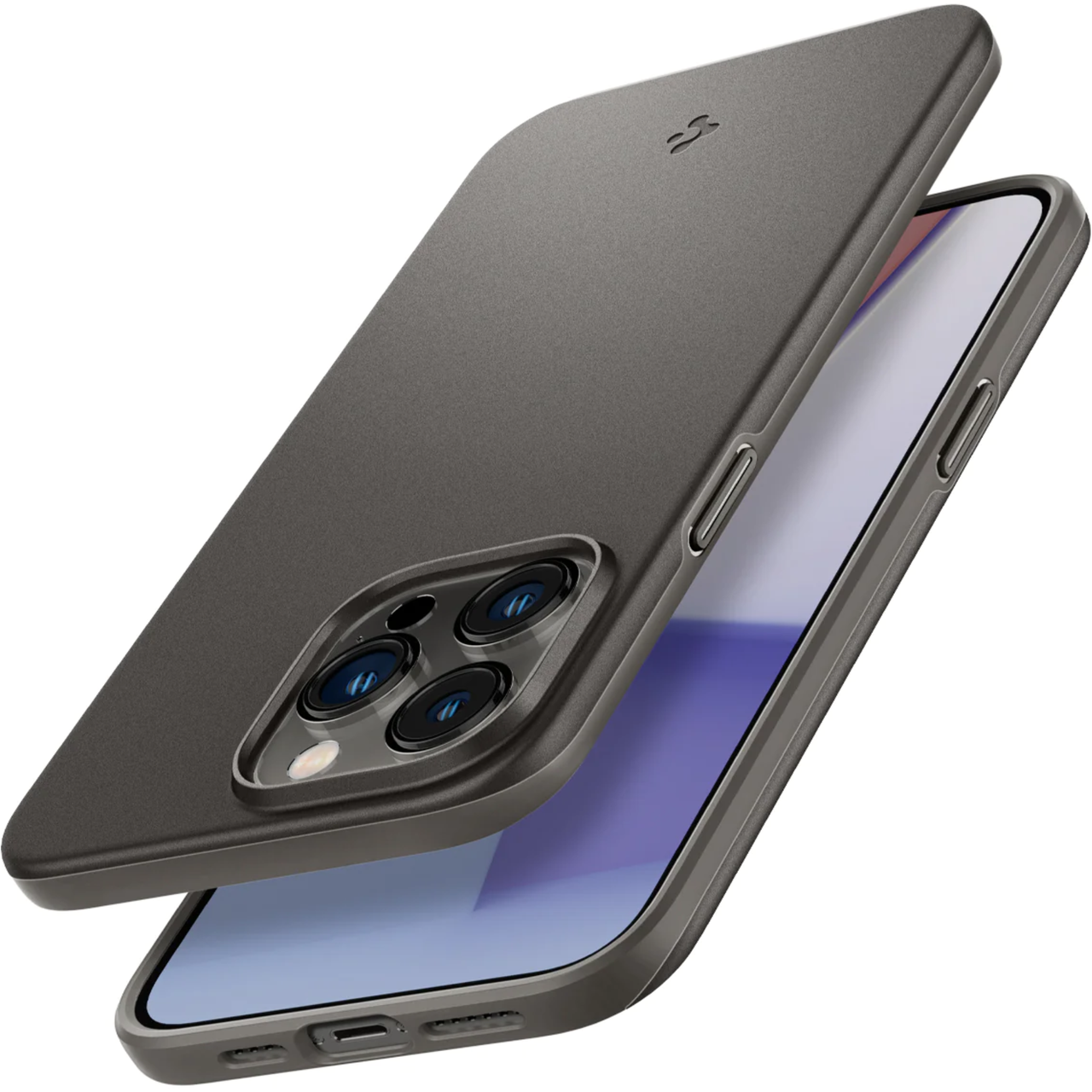 Чехол накладка Spigen Thin Fit for iPhone 14 Pro Max, Gunmetal (ACS04767) - фото 9