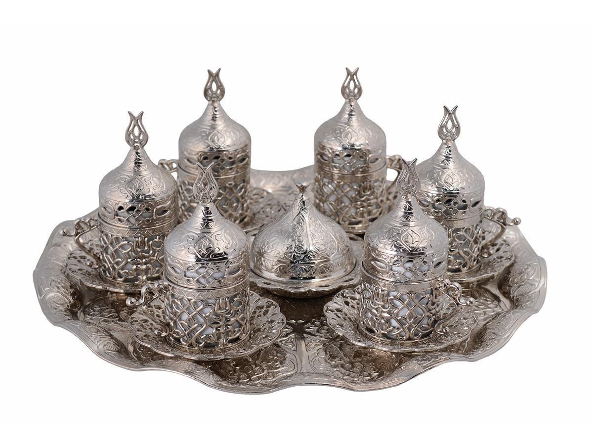 Кофейный сервиз ACAR 14 пр. Серебро (108BE) Кофейный сервиз ACAR 14 пр. Серебро (108BE)