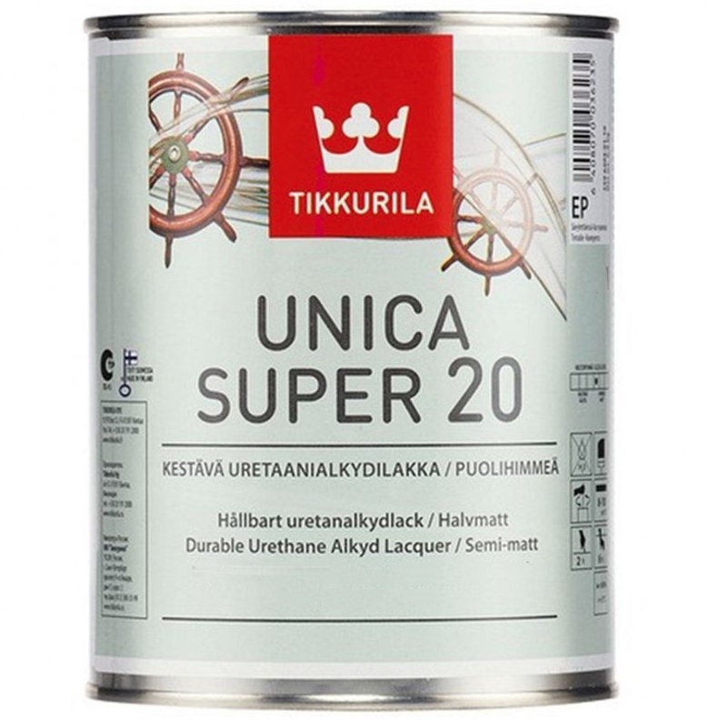 Лак напівматовий TIKKURILA Unica Super 20 База ЕР 0,9 л (1697080510)