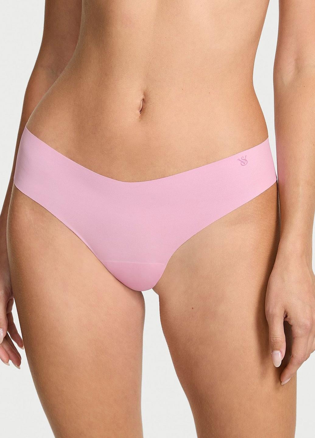 Трусики стринги бесшовные Victoria's Secret No-Show Thong XL Розовый (00423367QJFXL)