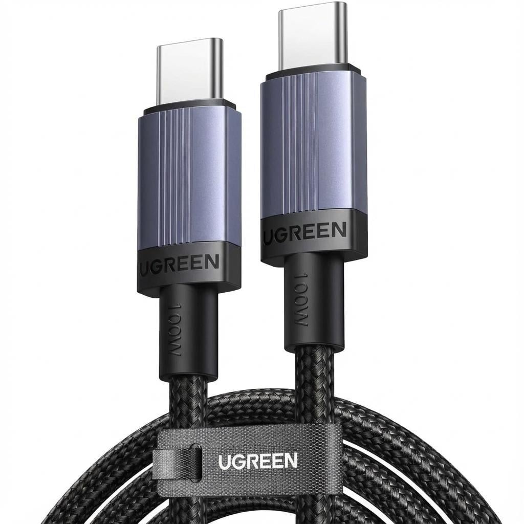 Кабель USB-C на USB-C Ugreen L528 100 Вт 1 м Чорний (65832)